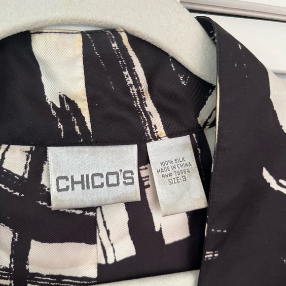 Chicos Washable Silk Topper Sz 3 Sz XL - Picture 2 of 8